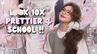 5 Ways to Look 10x PRETTIER for School NATURALLY (no cap, actually works)˚.🎀༘⋆ screenshot 4