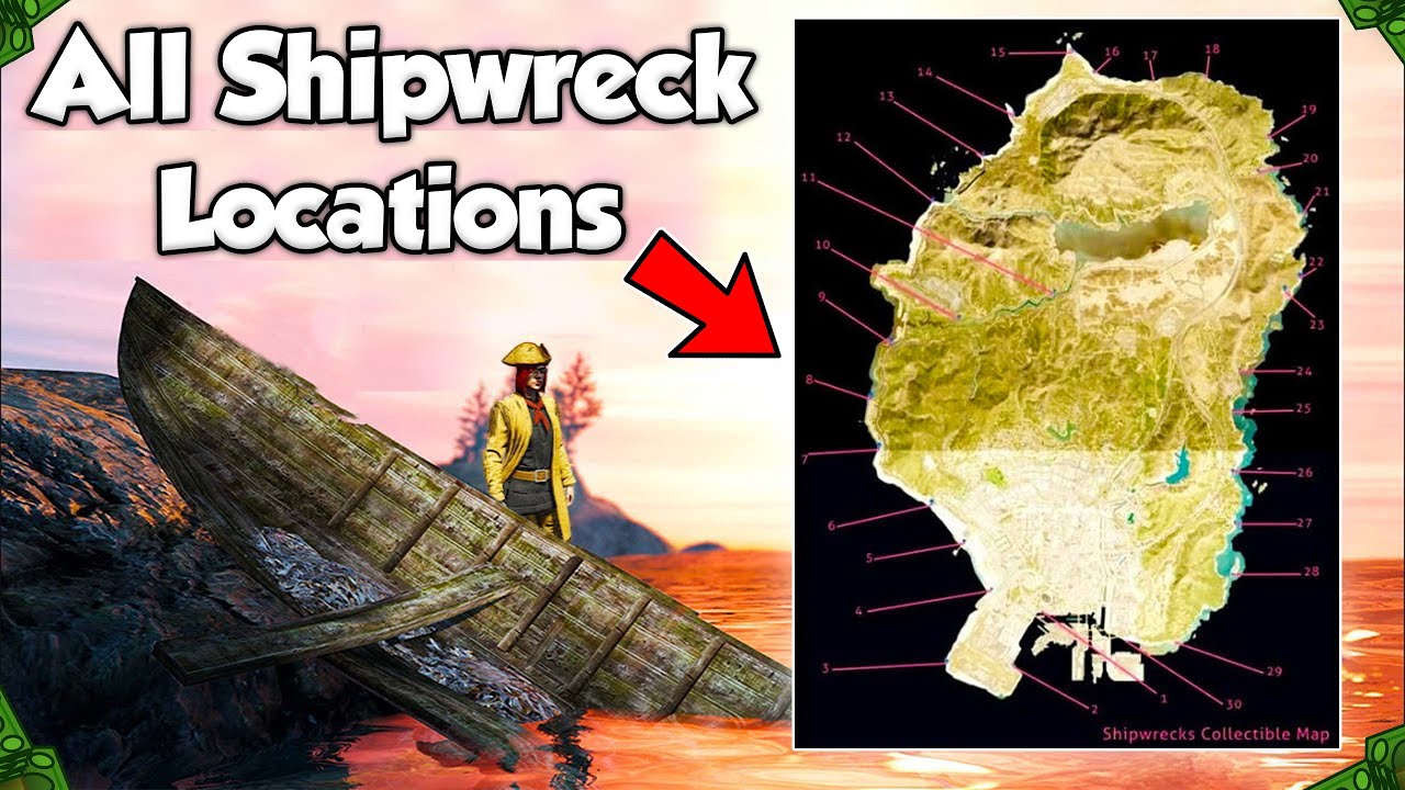 NEW Shipwreck Treasure Chests In GTA 5 Online! All 30 Shipwreck