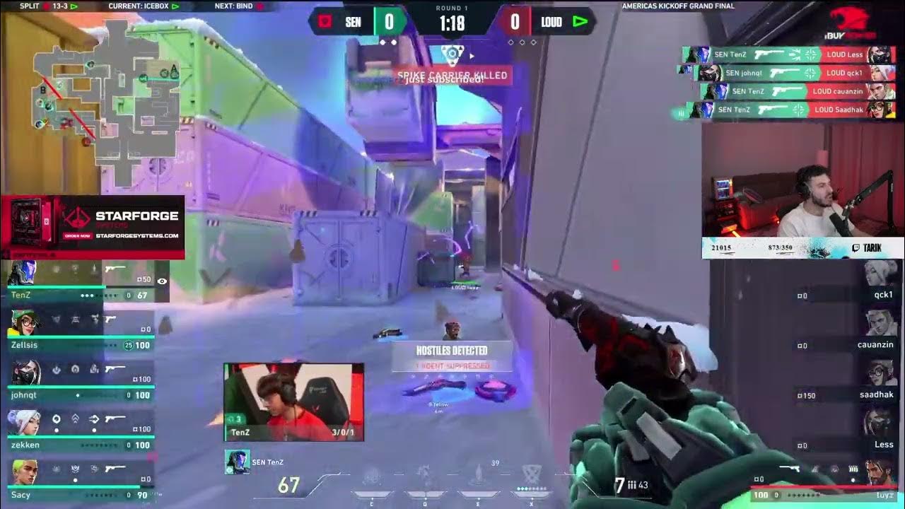 SEN TenZ 3K vs LOUD on Icebox VCT Americas Kickoff Grand Final 2024