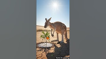 The kangaroo saved orange tree from drying by watering it😭 #ai #tree #save #kangaroo