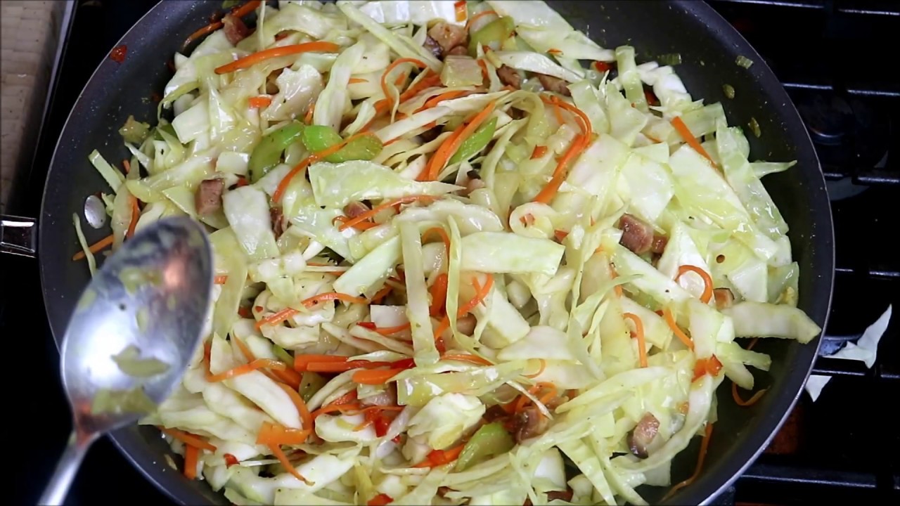 Flavorful Cabbage With Ham #TastyTuesdays | CaribbeanPot.com - YouTube