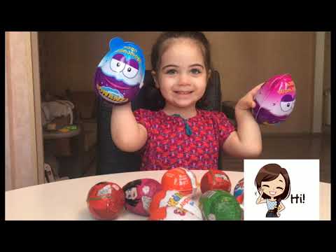 Surprise eggs / ნისა ხსნის ქინდერებს