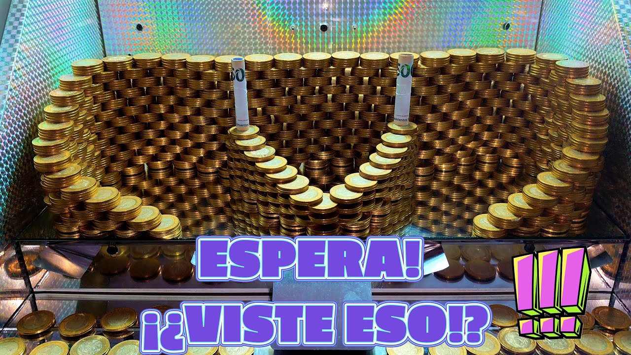 LA MÁQUINA SOLTÓ TOOODO!!! EMPUJAMONEDAS DE $10  #dinero #foryou #slotmachine #monedas #money #play