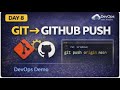Day 8 | Git to GitHub Push Demo | DevOps GitHub Basics | in Hindi  🚀