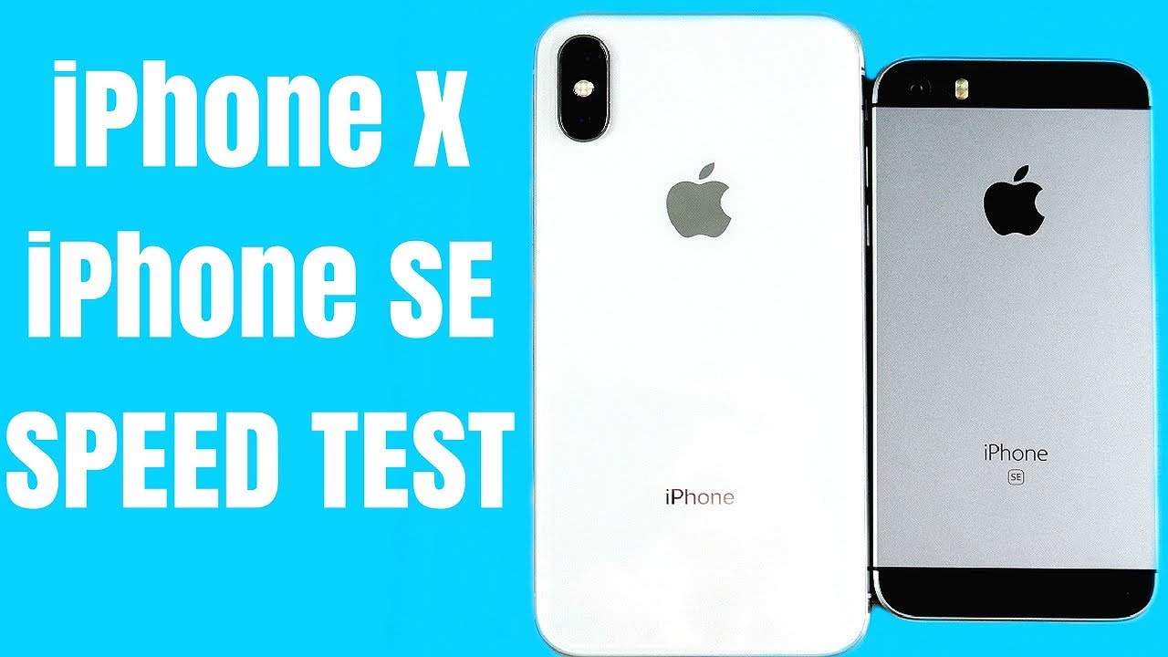 iPhone X vs iPhone SE (Speed Test) - YouTube