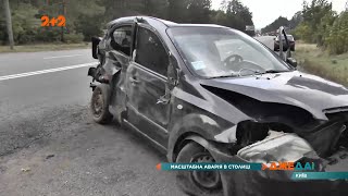 На новоірпінській трасі "Шевроле Авео" на великій швидкості вилетів з дороги