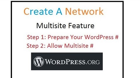 How to make a setup wordpress multisite step by step 2020