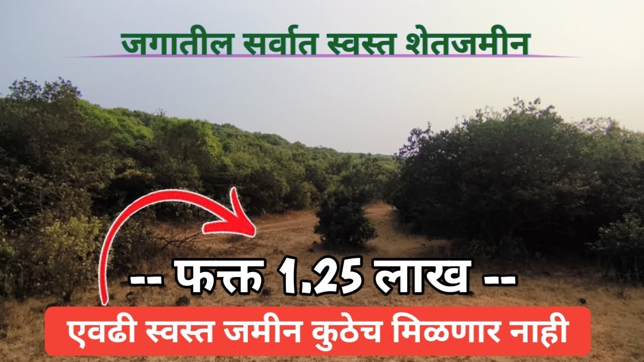 फक्त 1.25 लाख एकर ! only 1.25 lakh acer ! cheap rate agriculture land in India.