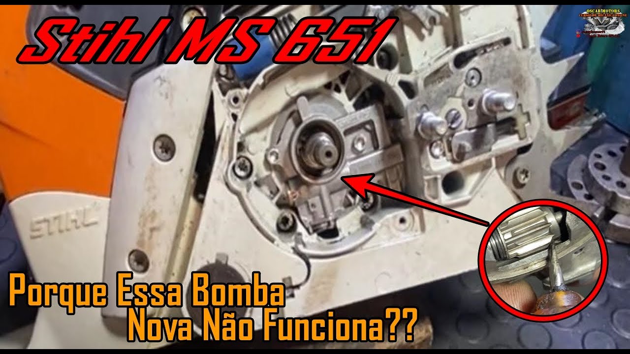 Stihl MS651: Bomba De Óleo Nova Mas Não Funcionou