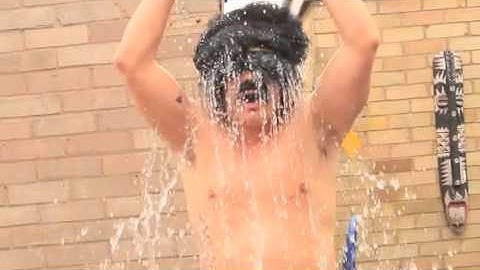 Als Ice bucket challenge dive into paddling pool