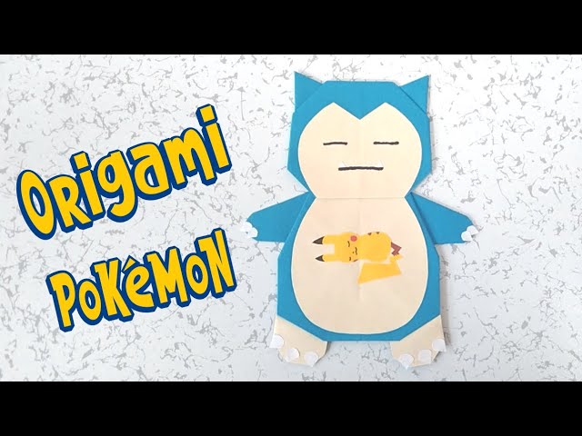 Pokémon | Origami | Snorlax and Sleeping Pikachu - YouTube