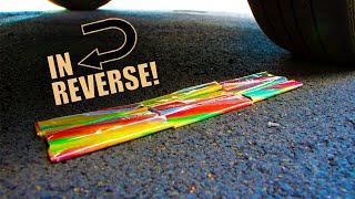 Crushing Crunchy & Soft Things by Car IN REVERSE EXPERIMENT Candy vs Car