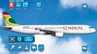 Livery of AIR SENEGAL on the a321-200 | Airlines Painter Tutorials #24 | Airplane Painter