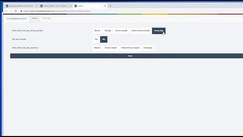 Create and App with SpreadsheetWeb: Scored Questionnaire