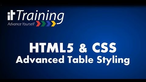 HTML5 & CSS: Advanced Table Styling (Alternating Row Background Color)