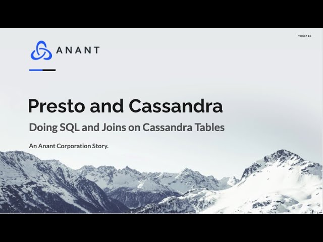 Presto and Cassandra: Doing SQL and Joins on Cassandra Tables