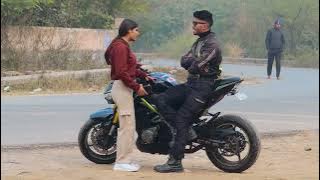 600 करोड़🤑 की SuperBike देखकर Ex Girlfriend💖 हुई पागल😂 #golddigger #z900 #superbike #roadrage #zx10r