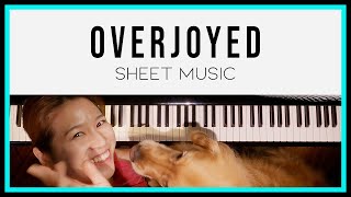Video thumbnail of "Overjoyed (Stevie Wonder) Piano Cover by Sangah Noona with Lyrics SHEET MUSIC"