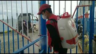 Penumpang Positif Covid 19 Kawasan Pelabuhan Kolaka Disemprot Disinfektan