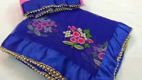 PURE MONO NET with beautiful REAL PERL LASE  AND EMBROIDERY WORK | RV Collections