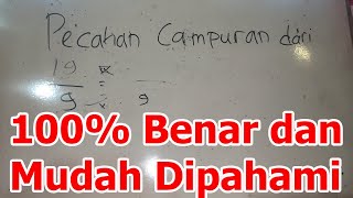 Bentuk Pecahan Campuran Dari 199 Adalah, Pecahan Campuran Paling Sederhana Dari 19 Per 9