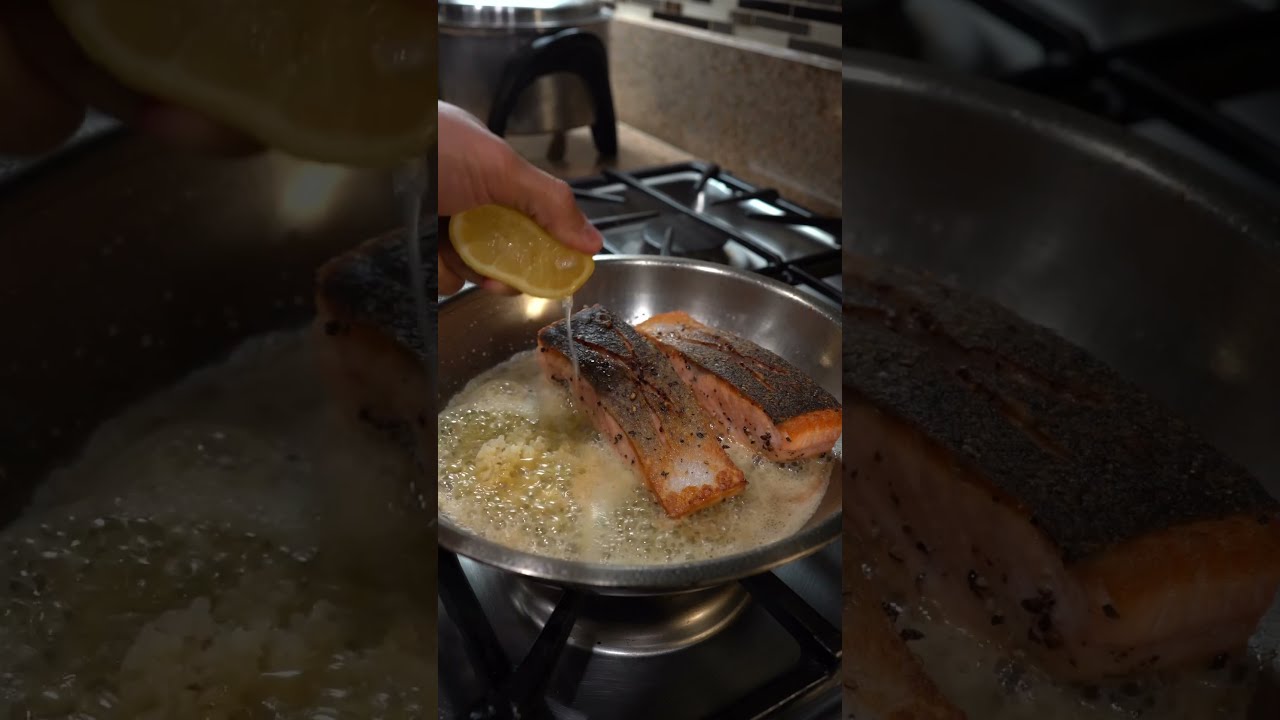 Garlic Buttered Salmon Seafood Fish Cooking Recipe Butter Mealprep