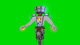 TV man Mecha BOSS ...!! Green screen