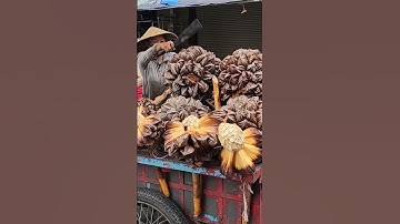 The Most Unique Giant Fruit in the World - Nipa Palm Fruit Cutting Skills - Vietnamese Street Food