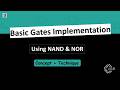 Basic Logic Gates Implementation Using NAND & NOR | Universal Gates Explained (Digital VLSI Design)