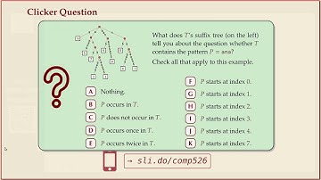 COMP526 (Fall 2023) 8-3 §8.3 Suffix tree applications 1: string matching