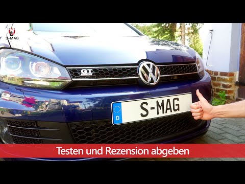 Kennzeichen mit Magnet befestigen - Montage der Magnetischen