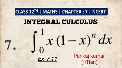 Ex-7.11 Q7 NCERT solutions of integrals class-12th maths