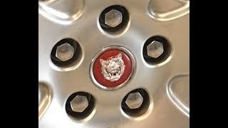 Jaguar Wheel Center Cap Restoration
