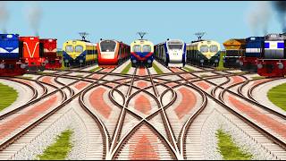 11 Train Simulator Express Railroad At High Speed Railway Track | Impossible Mountain Junction Track screenshot 1
