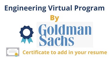 Engineering Virtual Program by Goldman Sachs | Certificate to add in your resume