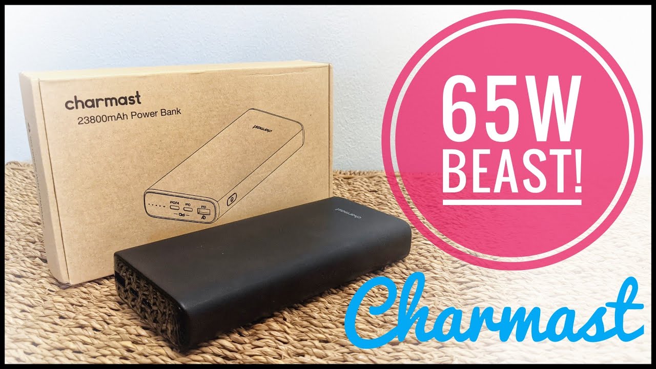Charmast 65W Power Bank Power + Charge Your Laptop, iPad, Tablet