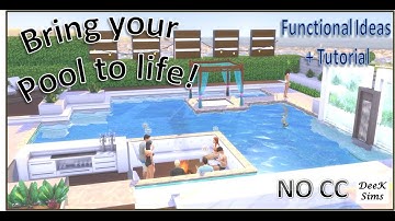 Enhance your Pool with these Ideas [No CC] | Sims 4 Tutorial | DeeK Sims