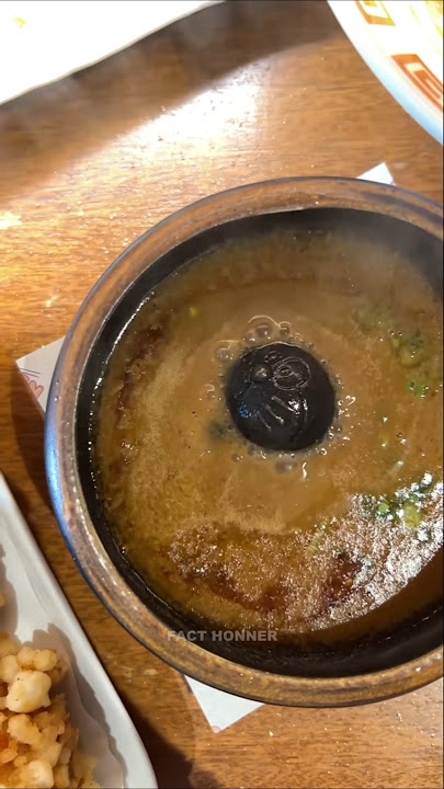 Japan serving soup with hot stone #shorts