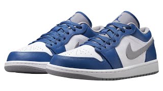 Air Jordan 1 Low True Blue Cement Grey White