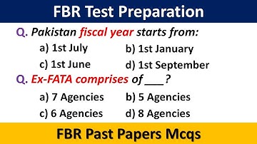 FBR Test Preparation | FBR Past Papers | FBR Preparation | FBR Past Papers Mcqs | FBR Written Test