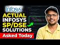Today's Infosys SP/DSE Actual Coding Question Solution Out | Actual Infosys SP/DSE Coding Question