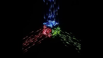 XYZ neon rain cube (blender loop animation)