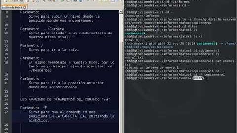 Uso de la Consola Linux - Video 6 - Comando cd con parámetros varios