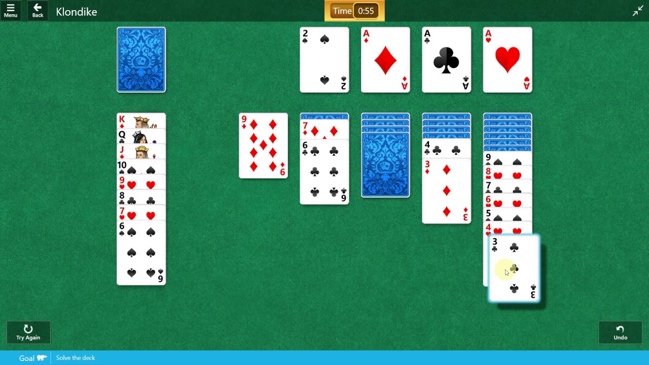 microsoft solitaire klondike