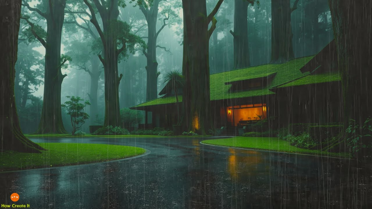Soothing Heavy Rain Sound in the Evening for a Calm, Cool, and Deeply ...