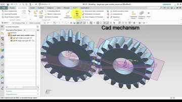 helical gear mechanism transmission parts siemens nx motion simulation