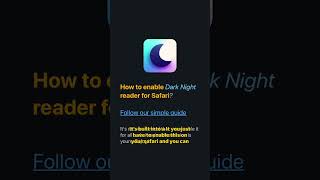 How to Force Dark Mode on ANY Website in Safari 🌙 - Video 10 #DarkMode #safari #browserextensions