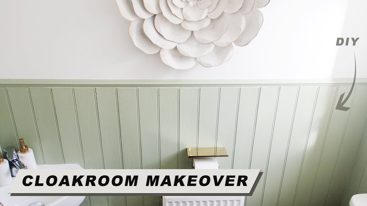 DIY Cloakroom Transformation (with tongue and groove cladding). Persimmon Hanbury WC