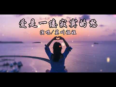 莫叫姐姐-爱是一缕寂寞的愁『我独自品尝这苦涩的感受』动态歌词Lyrics 高音质