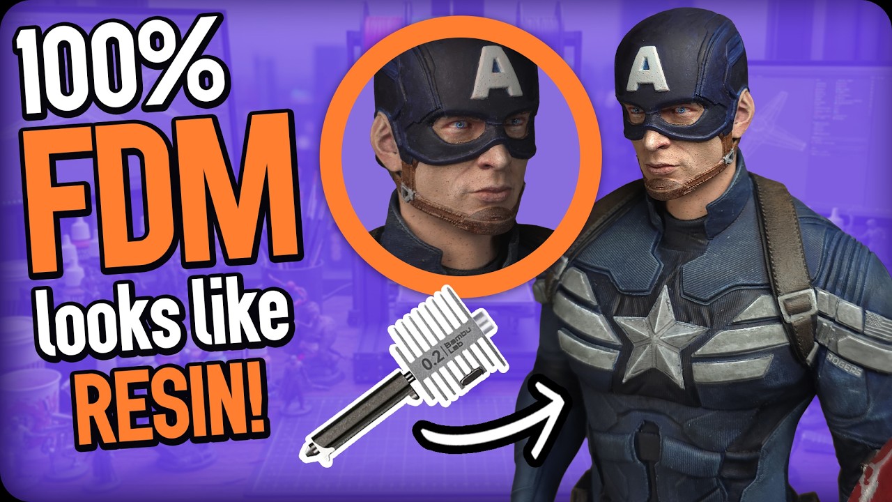 Ultimate detail 100% FDM Captain America. Resin-quality! - YouTube